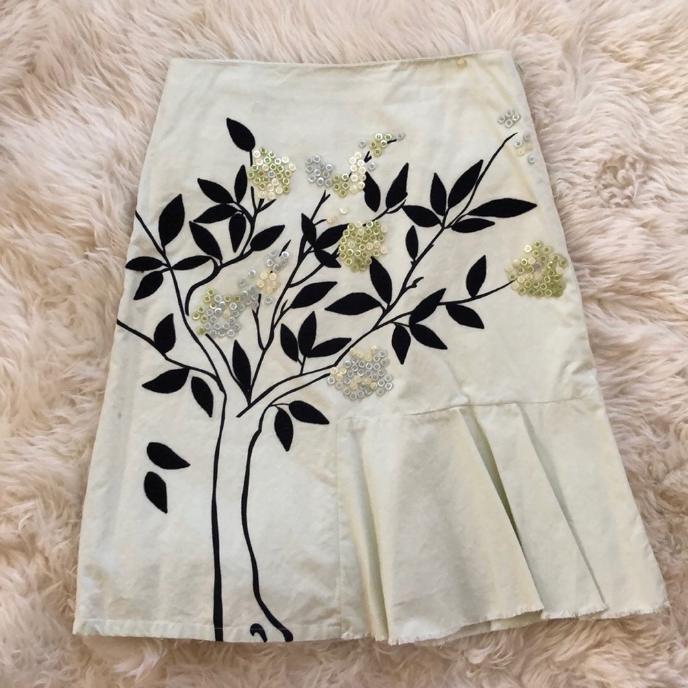 Anthropologie Embellished Skirt